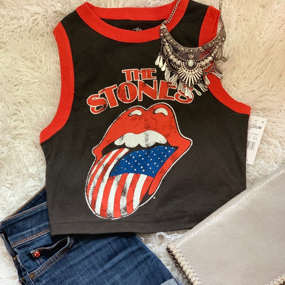 Rolling Stones Crop Top